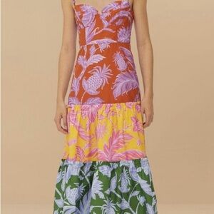 FARM Rio Purple and Red Tropical Dress